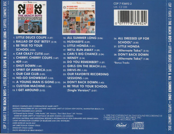 The Beach Boys - Little Deuce Coupe / All Summer Long (CD) - Image 2