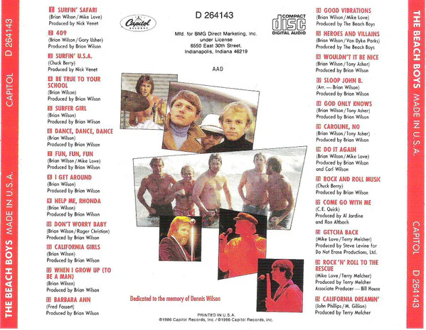 The Beach Boys - Made In U.S.A. (CD) - Image 2