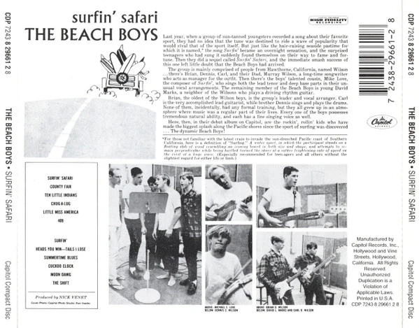 The Beach Boys - Surfin' Safari (CD) - Image 2