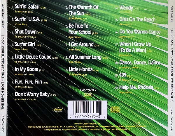 The Beach Boys - The Absolute Best Vol. 1 (CD) - Image 2