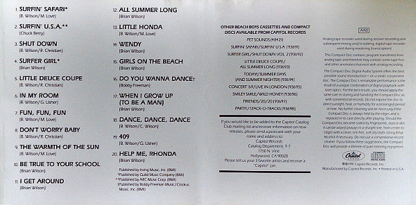 The Beach Boys - The Absolute Best Vol. 1 (CD) - Image 3