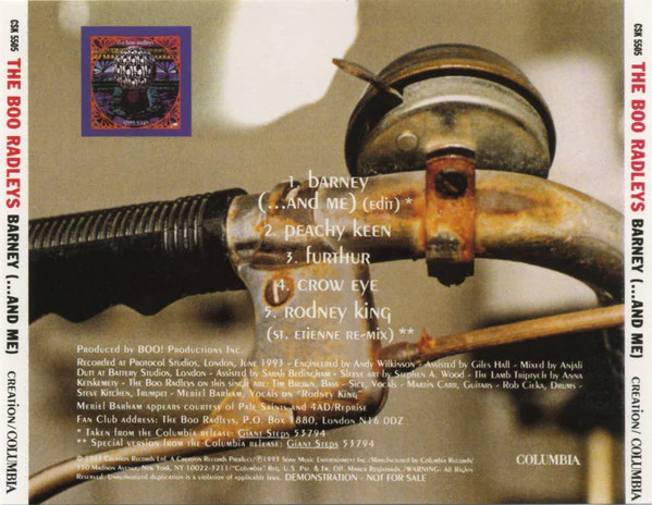 The Boo Radleys - Barney (...And Me) (CD) - Image 2