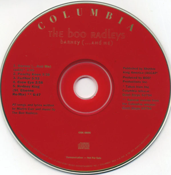 The Boo Radleys - Barney (...And Me) (CD) - Image 3