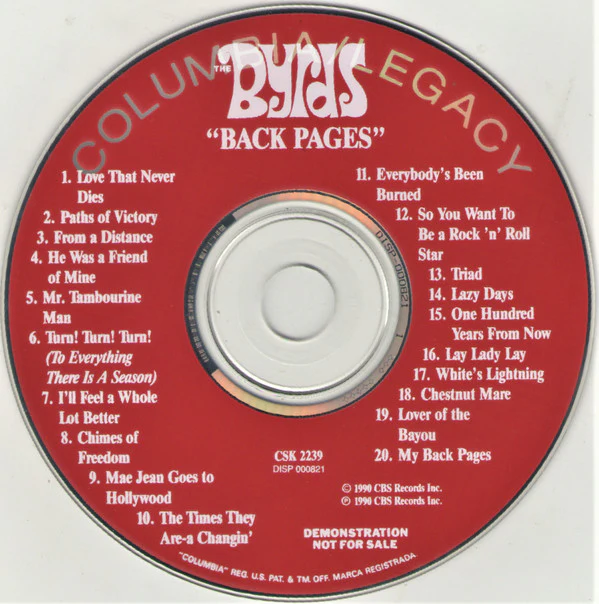 The Byrds - Back Pages (The Ultimate Radio Sampler) (CD) - Image 3