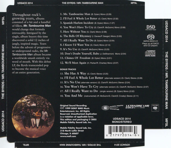 The Byrds - Mr. Tambourine Man (SACD) - Image 4