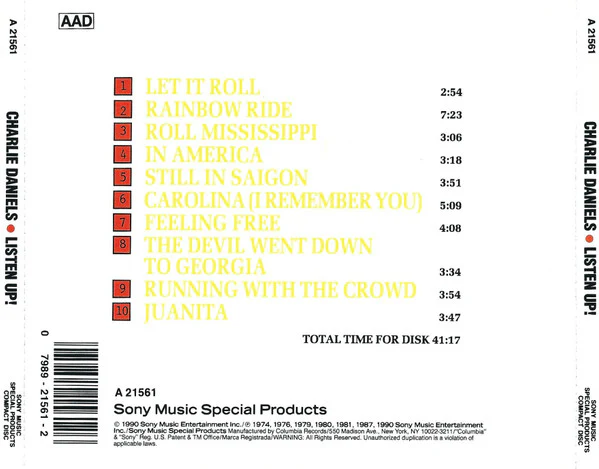 The Charlie Daniels Band - Listen-Up! (CD) - Image 2