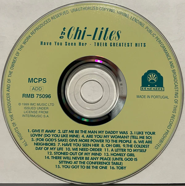 The Chi-Lites - Have You Seen Her - Their Greatest Hits (CD) - Image 3