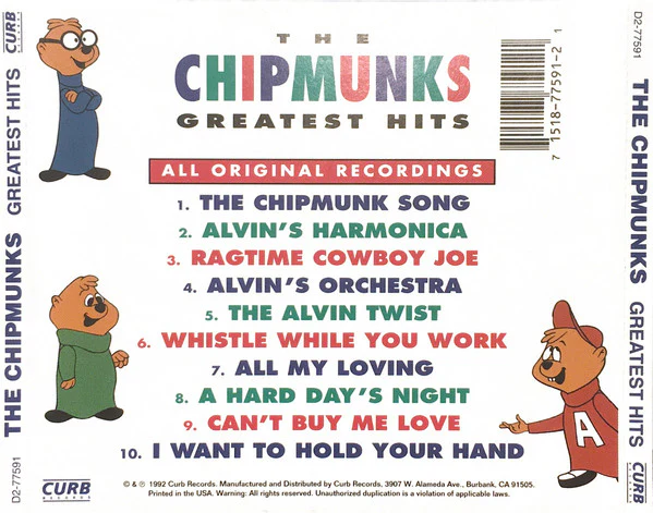 The Chipmunks - Greatest Hits (CD) - Image 4