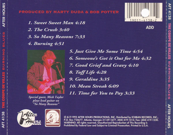 The Coupe De Villes - Burning Blues (CD) - Image 3