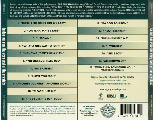 The Crystals - Da Doo Ron Ron: The Very Best Of The Crystals (CD) - Image 3