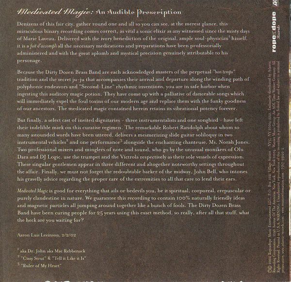 The Dirty Dozen Brass Band - Medicated Magic (CD) - Image 4