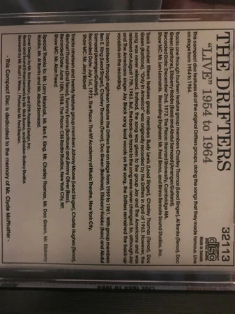The Drifters - Live 1954 To 1964 (CD) - Image 2