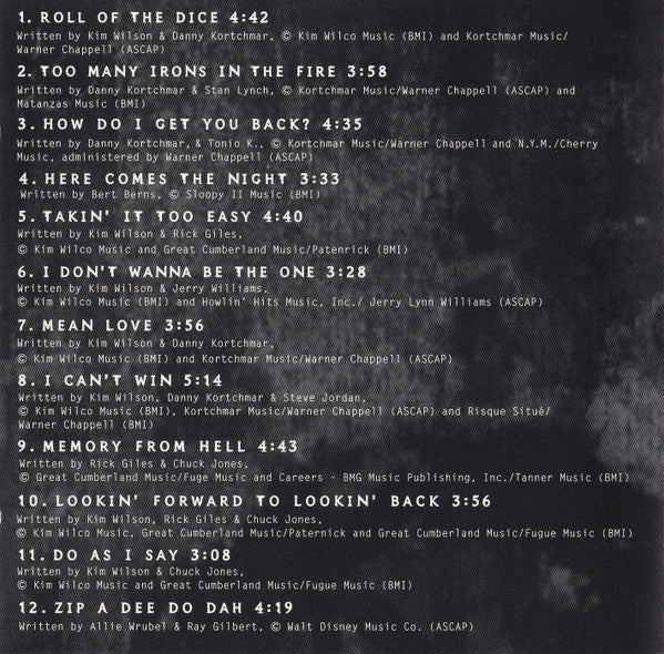 The Fabulous Thunderbirds - Roll Of The Dice (CD) - Image 4