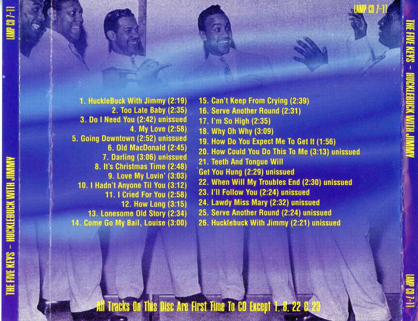 The Five Keys - HuckleBuck With Jimmy (CD) - Image 2