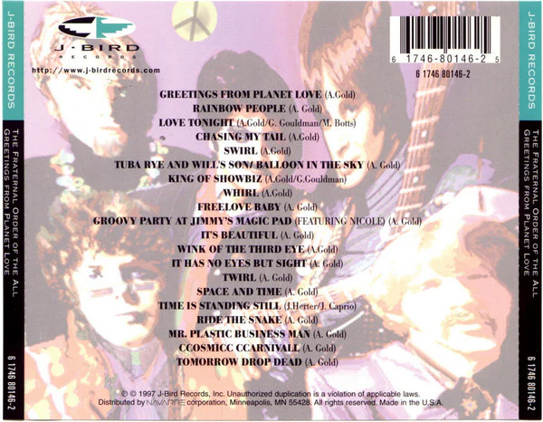 The Fraternal Order Of The All - Greetings From Planet Love (CD) - Image 2