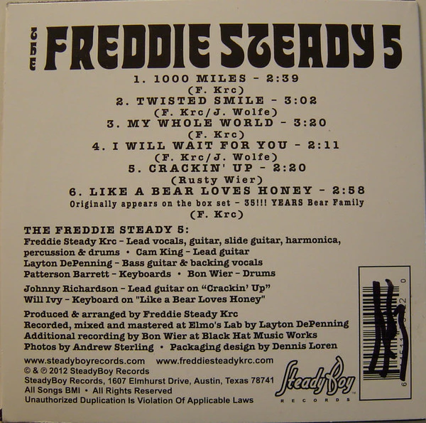 The Freddie Steady 5 - 1000 Miles (CD) - Image 2