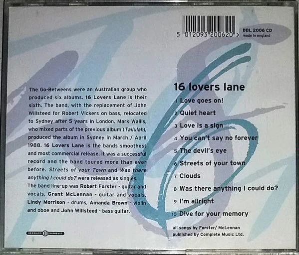 The Go-Betweens - 16 Lovers Lane (CD) - Image 2
