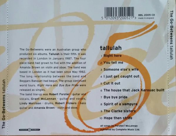 The Go-Betweens - Tallulah (CD) - Image 4