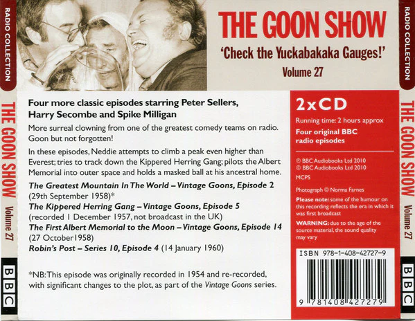 The Goons - Volume 27 "Check The Yuckabakaka Gauges" (CD) - Image 2