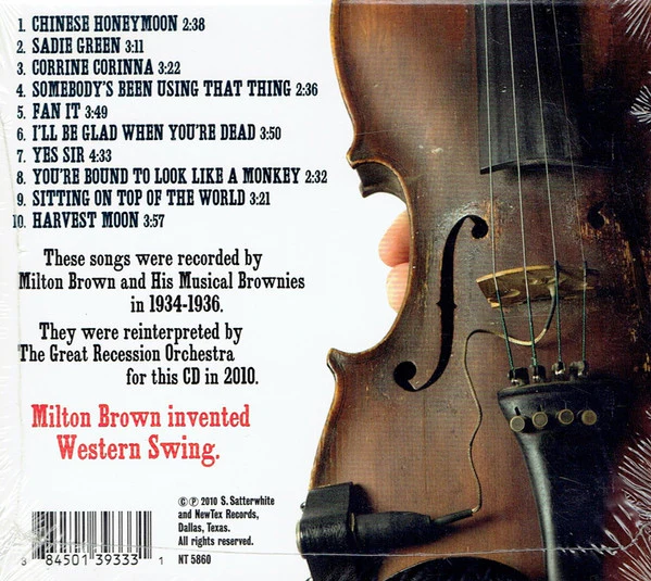 The Great Recession Orchestra - Have You Ever Even Heard Of Milton Brown? (CD) - Image 2