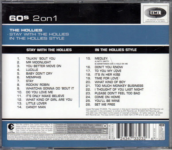 The Hollies - Stay With The Hollies / In The Hollies Style (CD) - Image 2