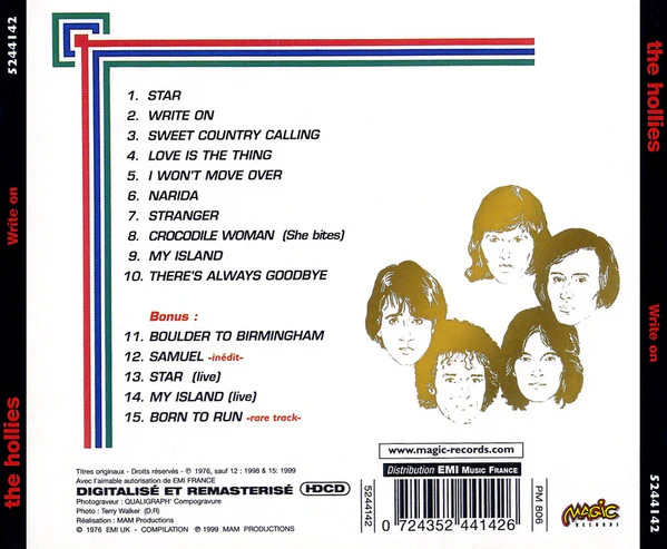 The Hollies - Write On (CD) - Image 2