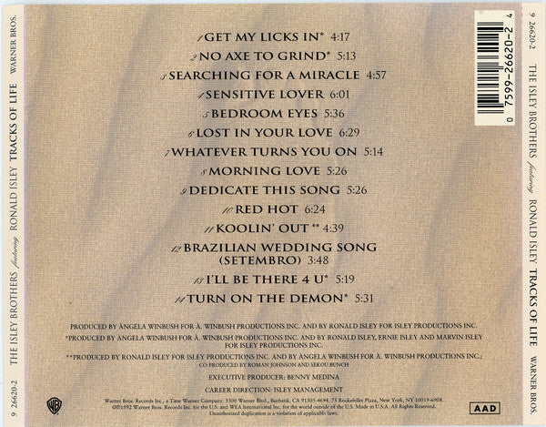 The Isley Brothers Featuring Ronald Isley - Tracks Of Life (CD) - Image 2