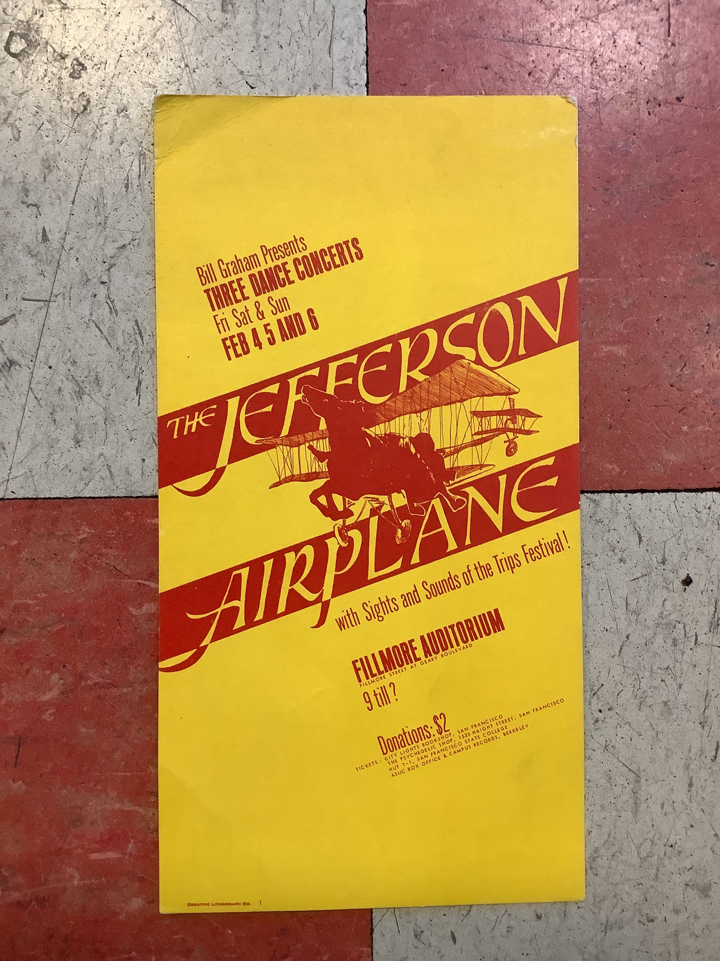The Jefferson Airplane at Fillmore Auditorium - 1966 (Postcard)