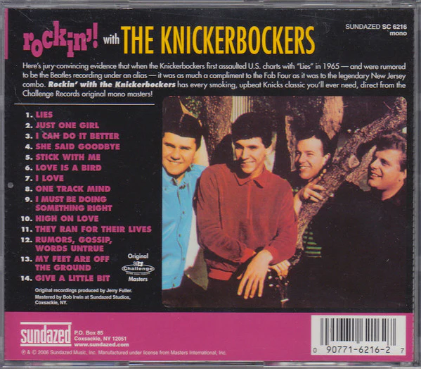 The Knickerbockers - Rockin'! With The Knickerbockers (CD) - Image 2