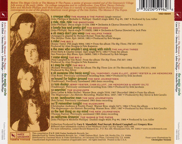 The Mamas & The Papas - Before They Were The Mamas & The Papas... The Magic Circle (CD) - Image 2