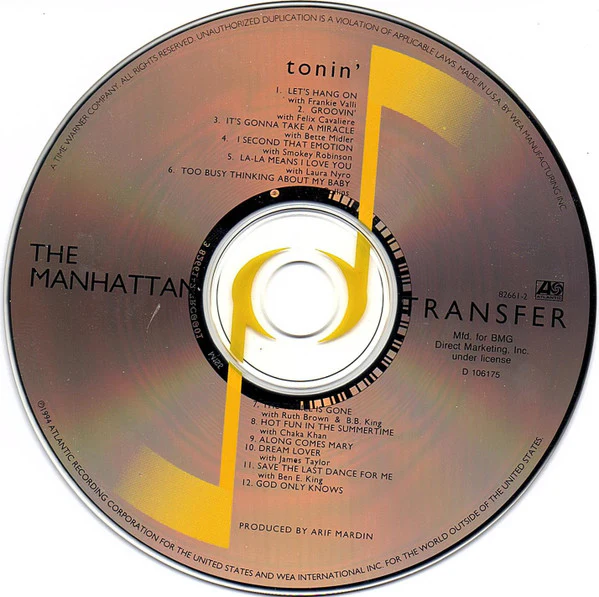 The Manhattan Transfer - Tonin' (CD) - Image 3