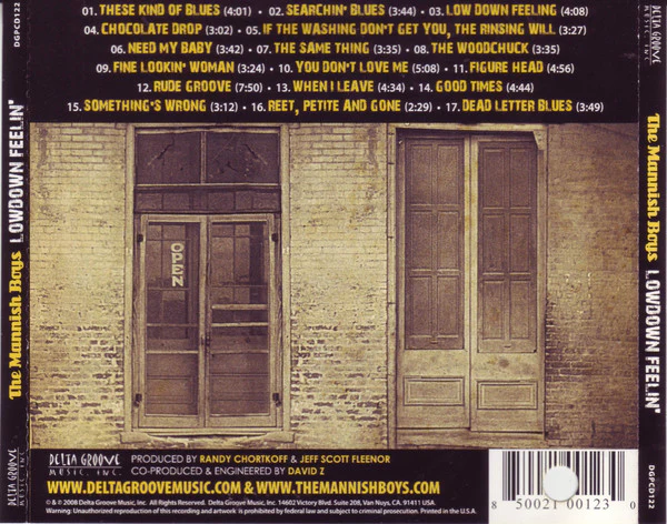 The Mannish Boys  - Lowdown Feelin' (CD) - Image 2