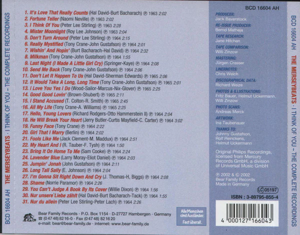 The Merseybeats - I Think Of You - The Complete Recordings (CD) - Image 2