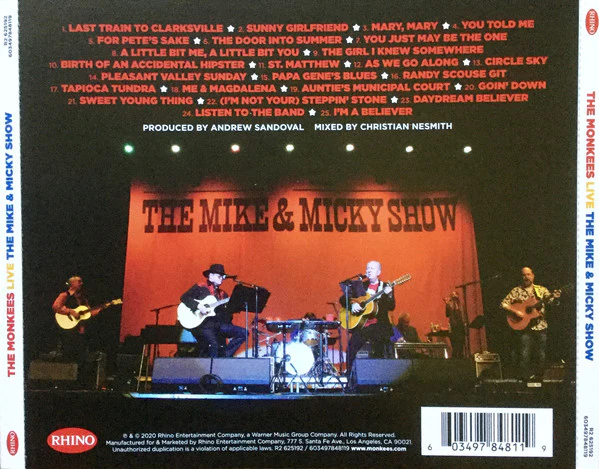 The Monkees - Live (The Mike & Micky Show) (CD) - Image 3