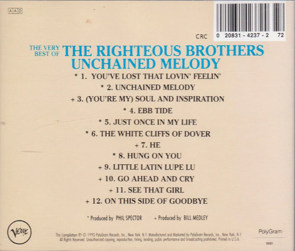 The Righteous Brothers - The Very Best Of The Righteous Brothers - Unchained Melody (CD) - Image 3