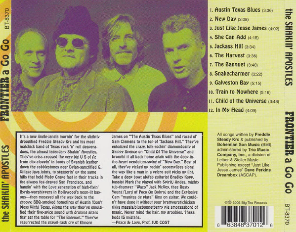 Shakin' Apostles Featuring Fred KRC - Frontier A Go Go (CD) - Image 2