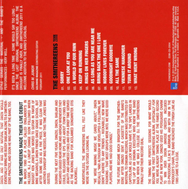 The Smithereens - 2011 (CD) - Image 4