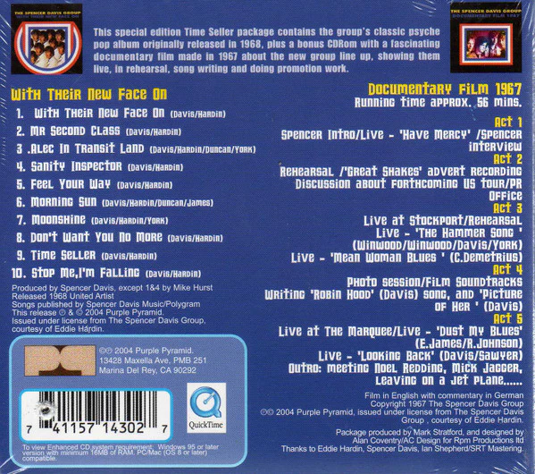 The Spencer Davis Group - With Their New Face On (Time Seller - Special Edition) (CD) - Image 2