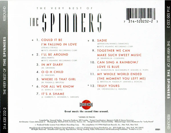The Spinners* - The Very Best Of (CD) - Image 3