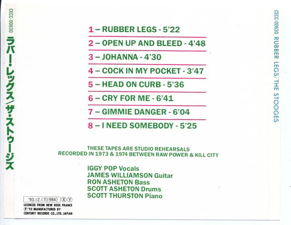 The Stooges - Rubber Legs (CD) - Image 3