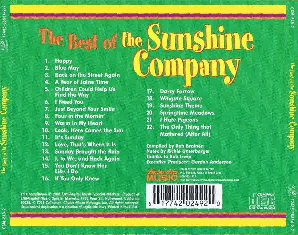 The Sunshine Company - The Best Of The Sunshine Company (CD) - Image 4