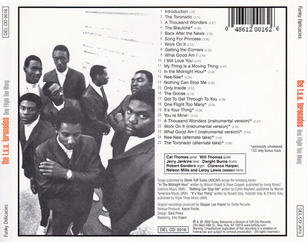 The T.S.U. Toronadoes - One Flight Too Many - Rare And Unreleased Houston Funk From The Vaults Of Ovide Records 1968-1969 (CD) - Image 2