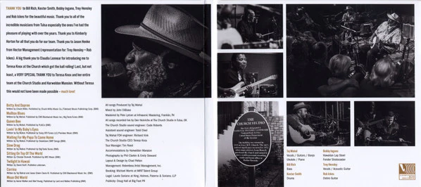 The Taj Mahal Sextet* - Swingin' Live At The Church In Tulsa (CD) - Image 3