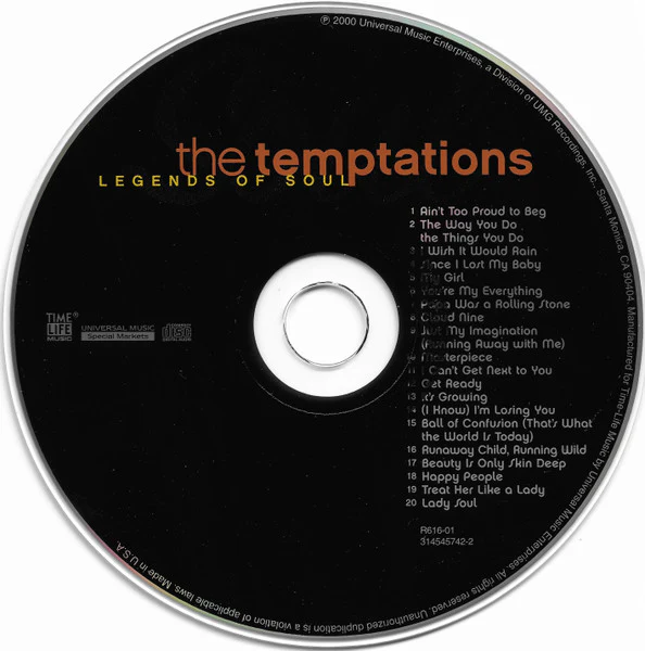 The Temptations - Legends Of Soul (CD) - Image 3