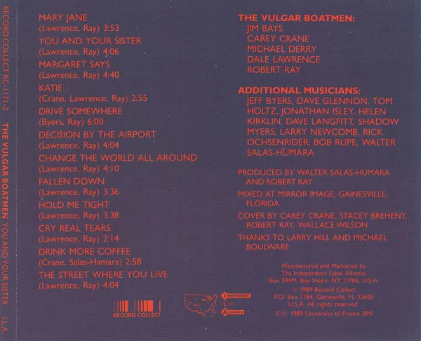 The Vulgar Boatmen - You And Your Sister (CD) - Image 2