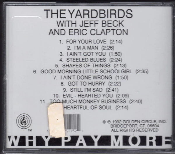 The Yardbirds - The Yardbirds With Jeff Beck And Eric Clapton (CD) - Image 2