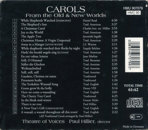 Theatre Of Voices, Paul Hillier - Carols From The Old & New Worlds (CD) - Image 2