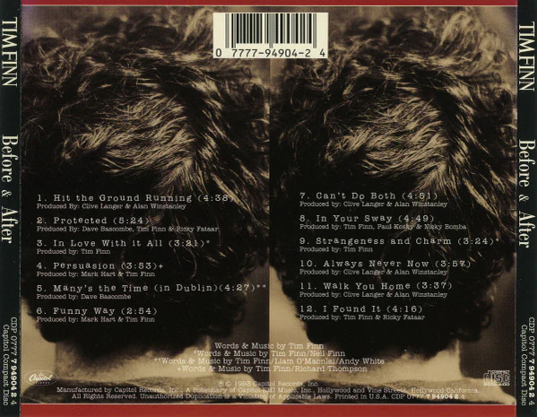 Tim Finn - Before & After (CD) - Image 2