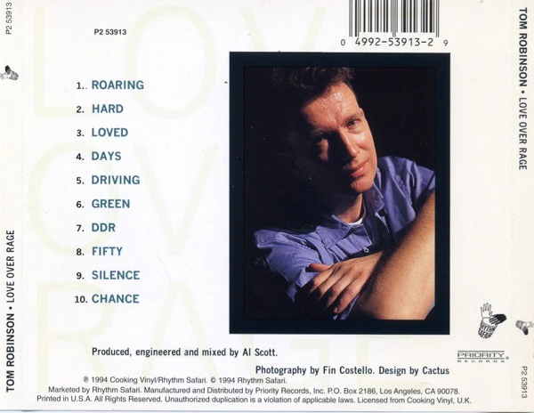 Tom Robinson - Love Over Rage (CD) - Image 2