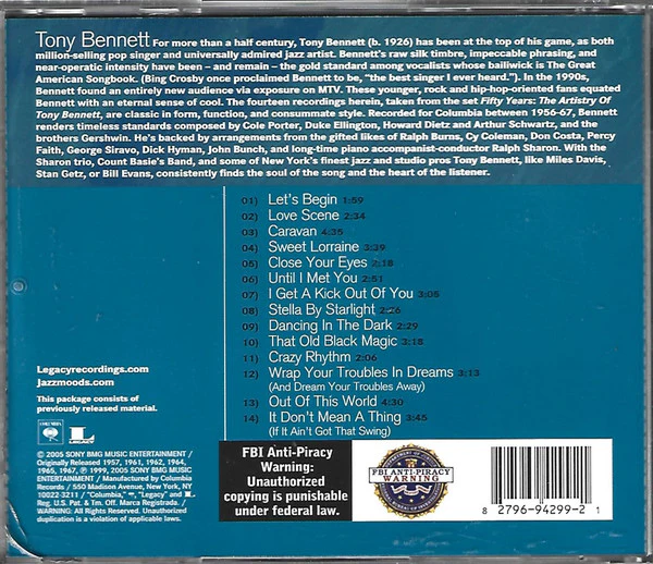 Tony Bennett - Jazz Moods - Cool (CD) - Image 2